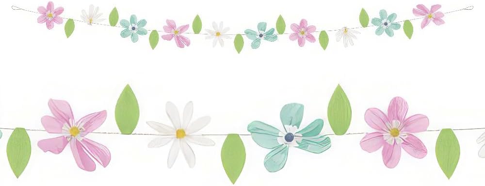 Spring Floral Flower Garland – 10.5”