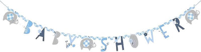 Banner "Baby Shower" Blue Elephant (x1u)