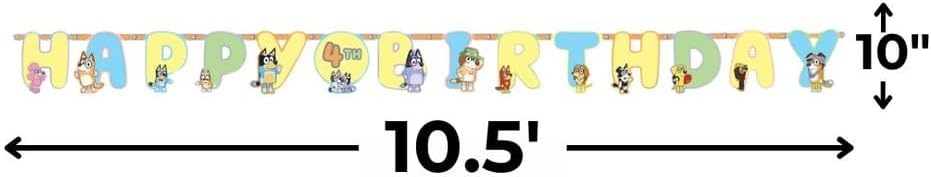 Banner Bluey Happy Birthday Customizable (x1u)