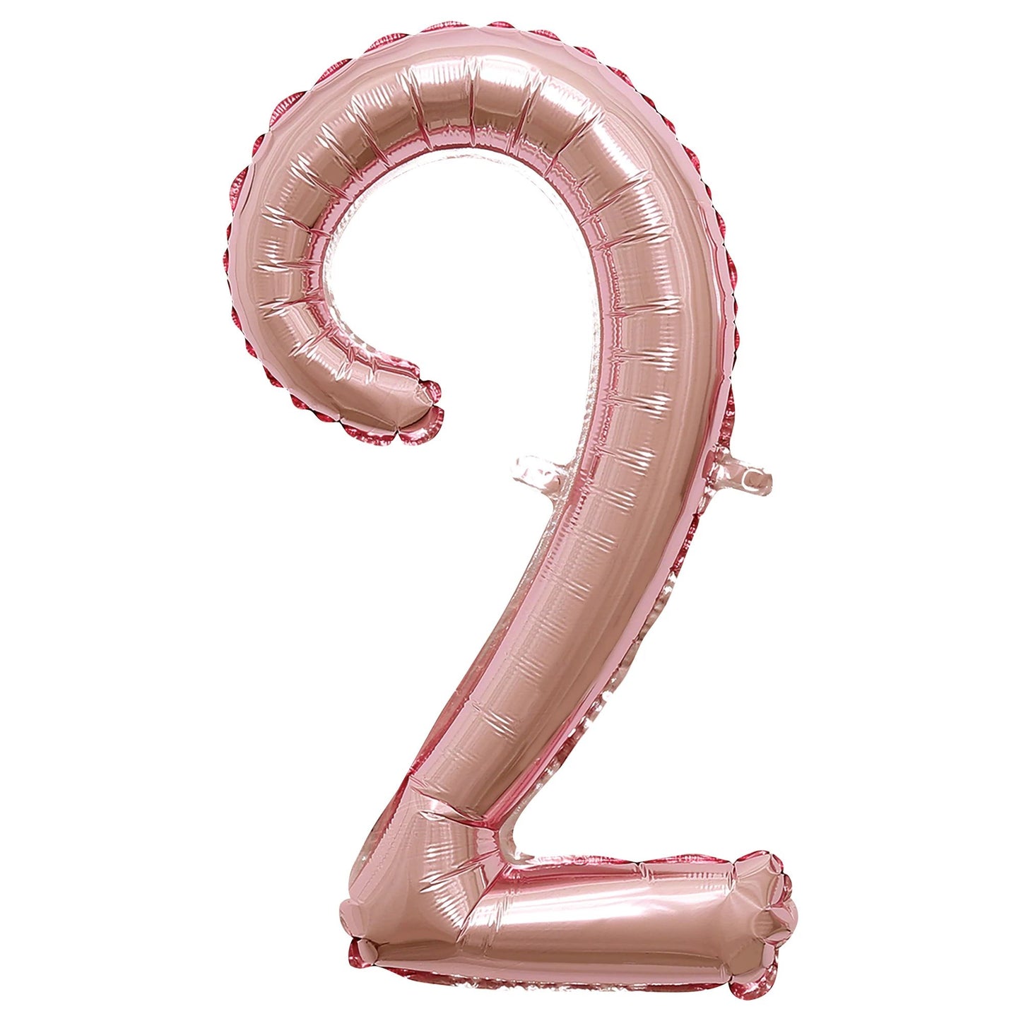 Air-Filled Script Number "2" Rose Gold