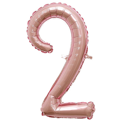 Air-Filled Script Number "2" Rose Gold