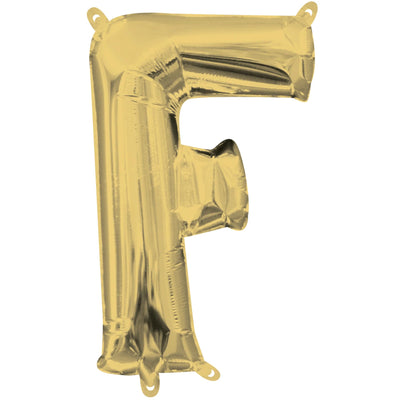 Letter "F" White Gold Air Filled