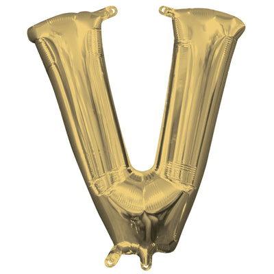 Letter "V" White Gold Air Filled