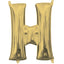 Letter "H" White Gold Air Filled