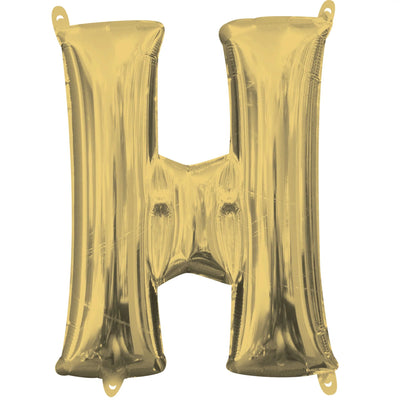 Letter "H" White Gold Air Filled