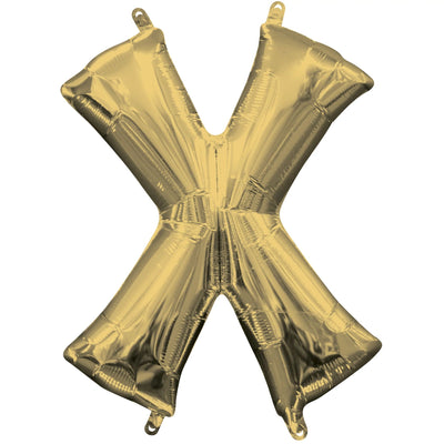 Letter "X" White Gold Air Filled