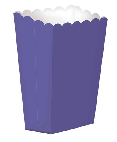 Popcorn Paper Box Purple 5pcs