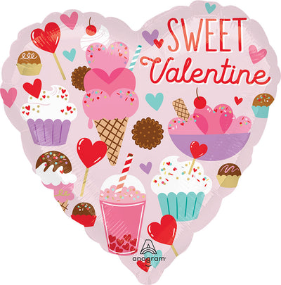 Sweet Valentine Heart Foil Balloon 18"