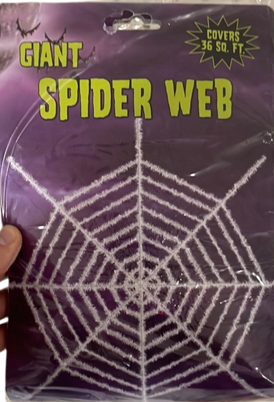 White Giant Halloween Spider Web - 36 Sq. Ft. (x1u)