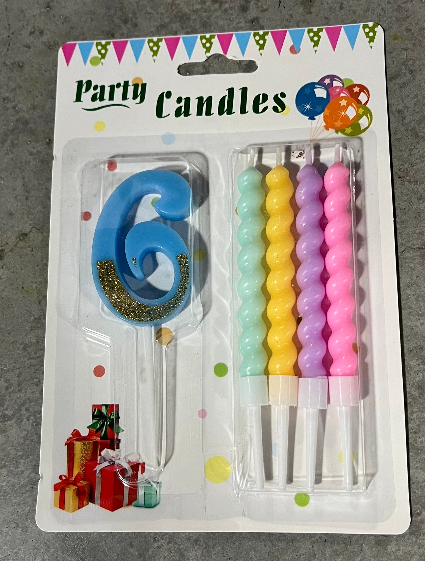 Vela de Número + 4 Velitas