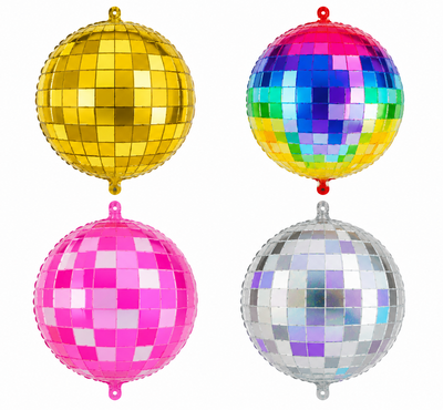 Disco Ball Foil Balloon 22” - Colores