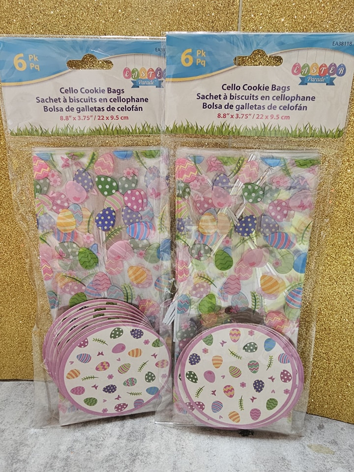 Easter Printed Cello Stacking Bags (x6u)