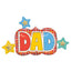 Dad Graphic Grids Supershape Balloon (x1u)