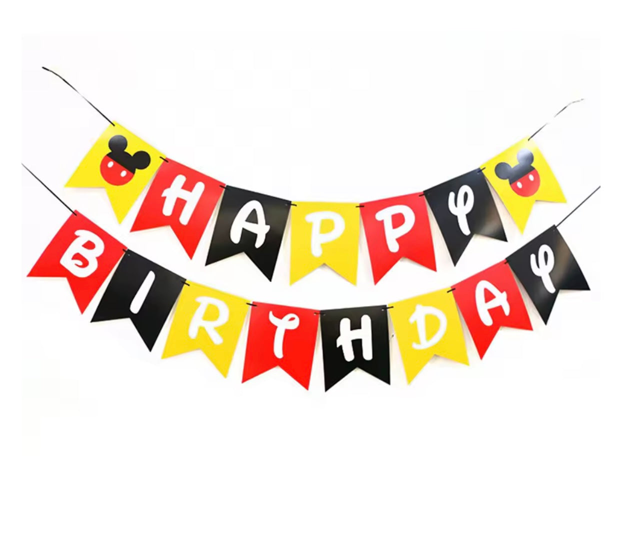 Banner Happy Birthday Mickey Clasico (x1)