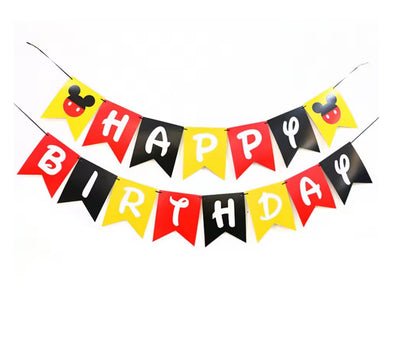 Banner Happy Birthday Mickey Clasico (x1)