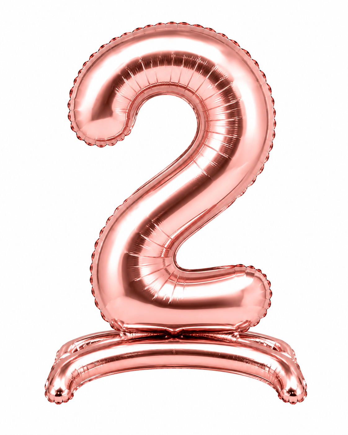 Standing Foil Number Balloon Rose Gold 28"