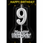 Happy Birthday Candle with Numbers Silver and Gold