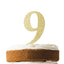 Cake Toppers Números Dorados 6ct