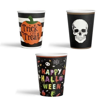 Vasos Papel Halloween 9oz 3 Estilos (x8u)