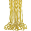 Metallic Bead Necklaces Gold 6pcs