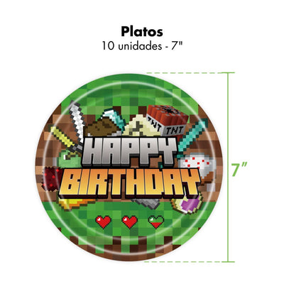 Platos Minecraft 7" (x10u)