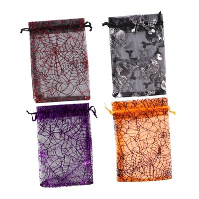 Bolsas Organza Foil Halloween - 4 Estilos (x5u)