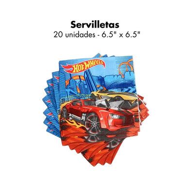 Servilletas Hot Wheels (x20u)