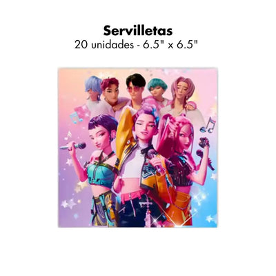 Servilletas Kpop Demon Hunters (x20u)