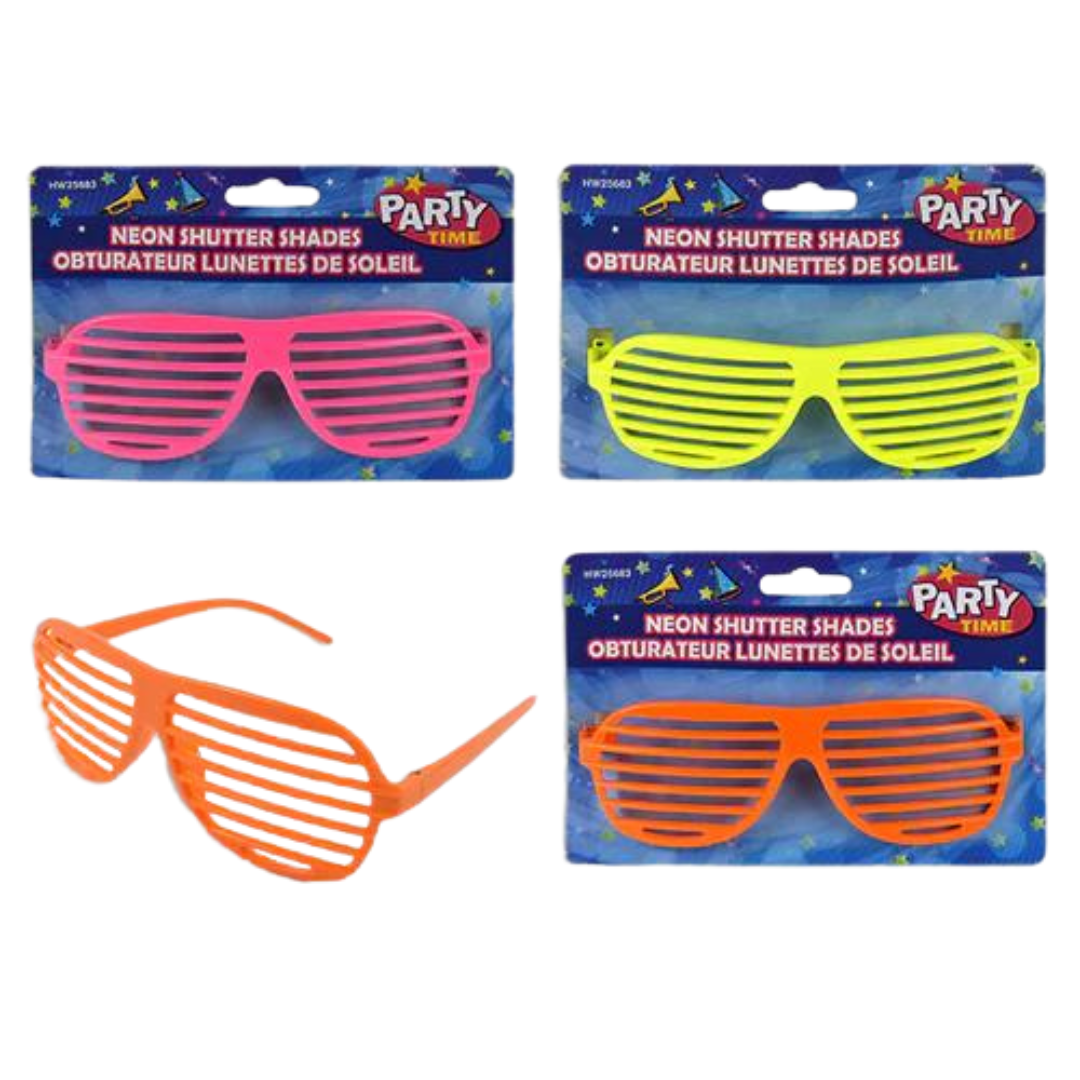 Gafas Neón Retro de los 80s (6.25")