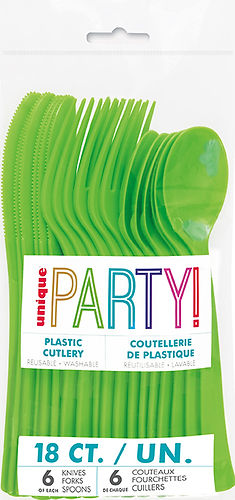 LIME GREEN 18CT. CUTLERY