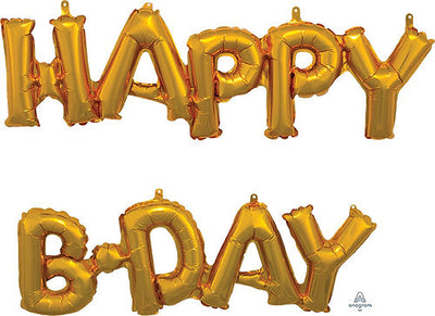 PHRASE HAPPY B'DAY GOLD
