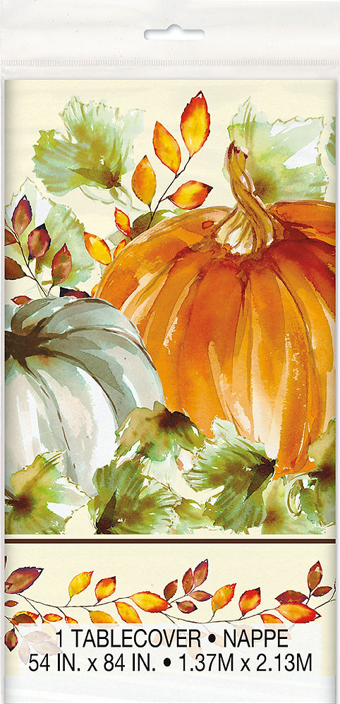 Watercolor Fall Pumpkin Tablecover