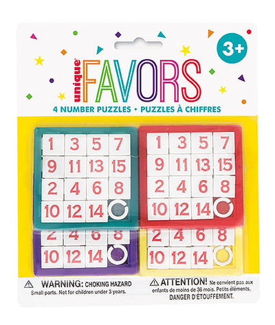 PARTY FAVOR NUMBER PUZZLES