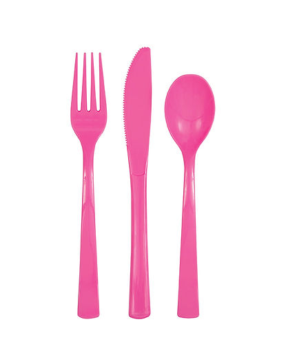HOT PINK 18CT. CUTLERY