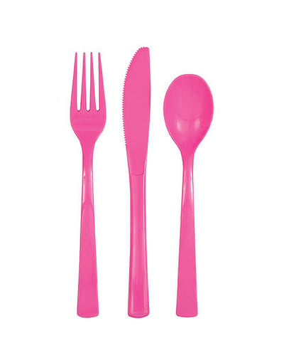 HOT PINK 18CT. CUTLERY