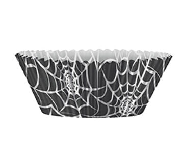 Black Spider Web Cupcake Kit (x24u)