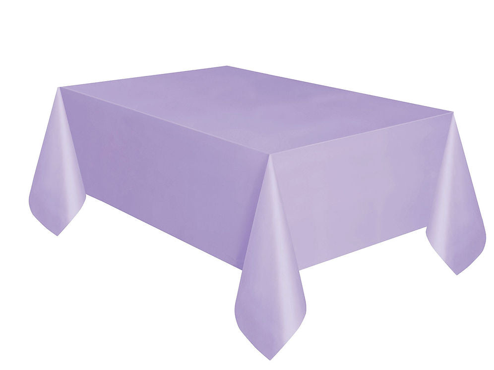 PLASTIC TABLECOVER LAVENDER