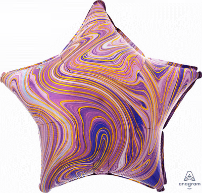 19" MARBLEZ PURPLE STAR