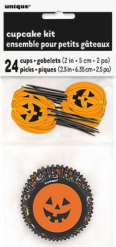 Pumpkin Face Cupcake Kit (48u)