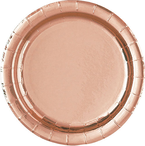 ROSE GOLD FOIL 7 PLATES ROUND