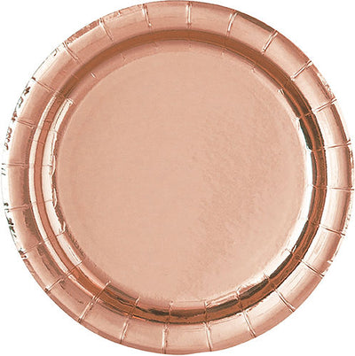 ROSE GOLD FOIL 7 PLATES ROUND