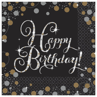 Beverage Napkins Sparkling Celebration (x16u)