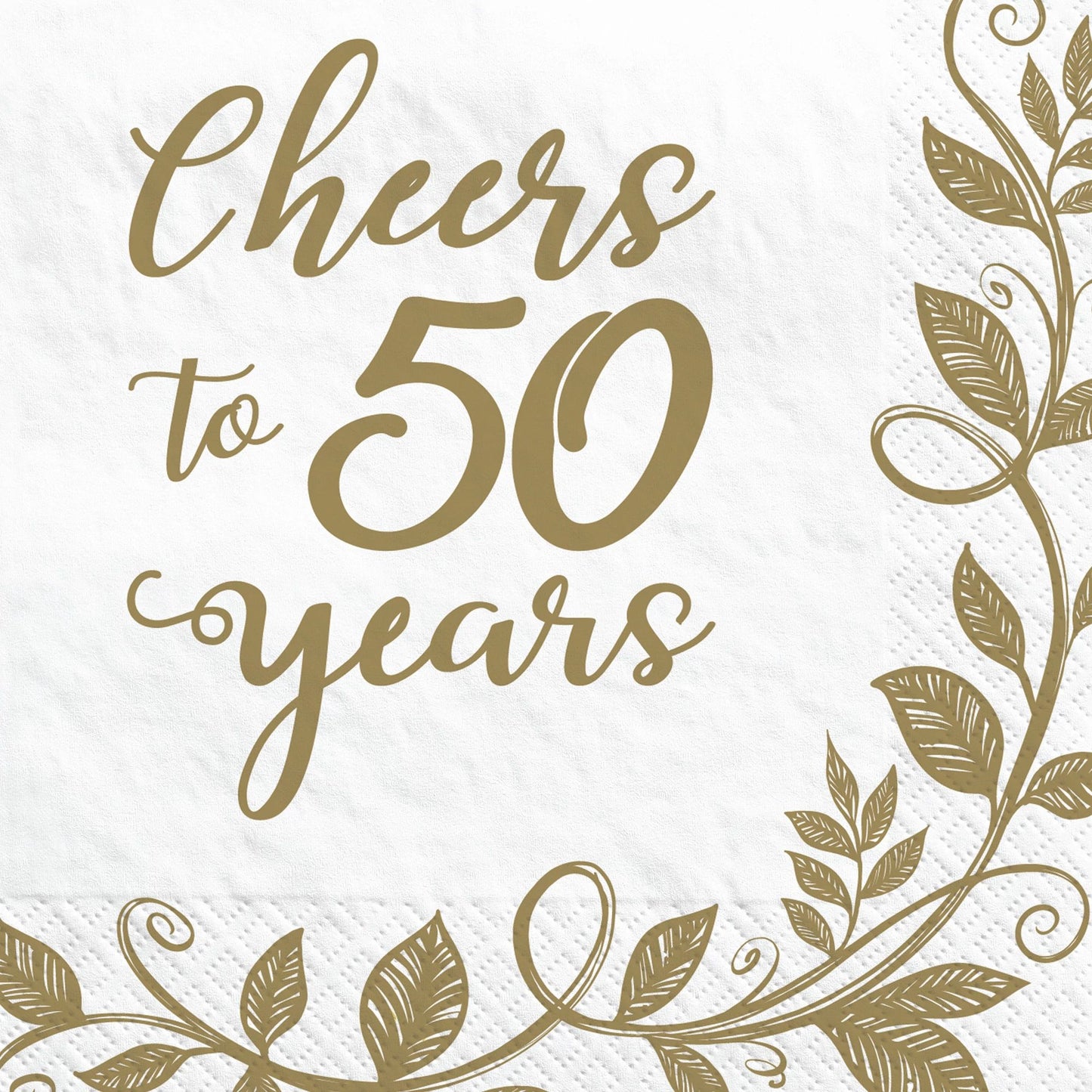 Happy 50th Anniversary Beverage Napkins
