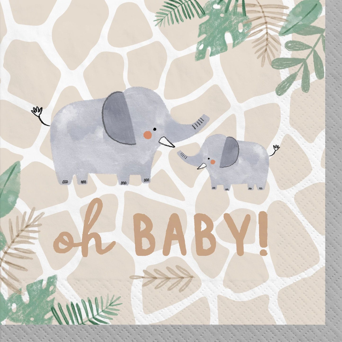Soft Jungle Beverage Napkins (x16u)