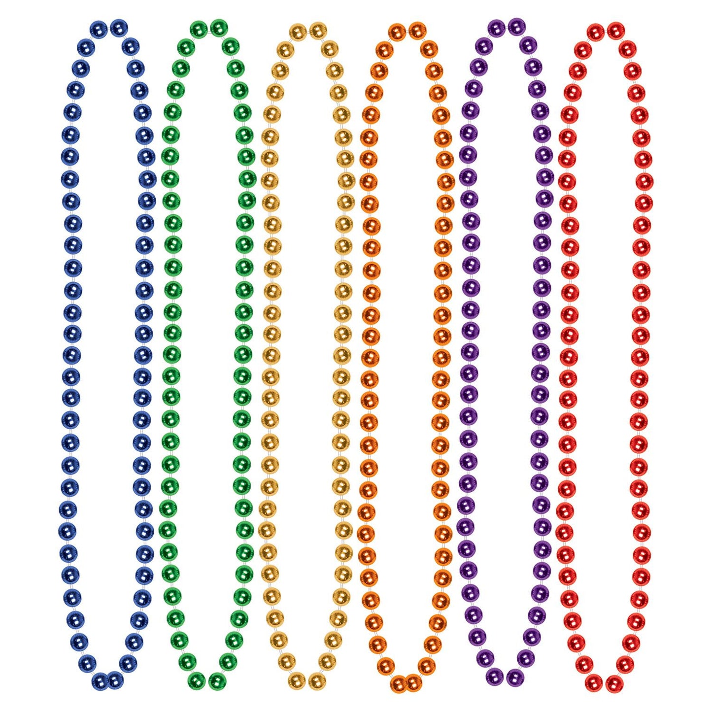 Multicolor Beads Necklaces Bulk Party 12pcs