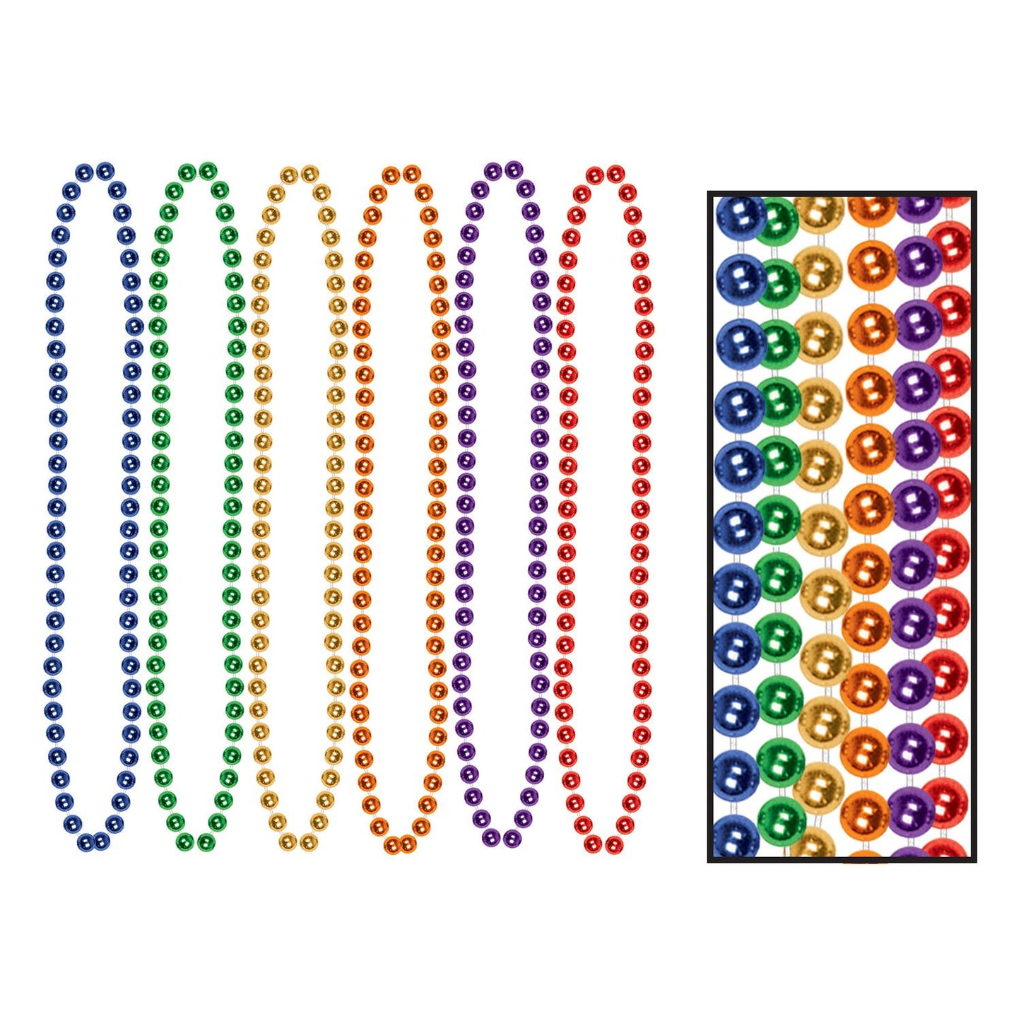 Multicolor Beads Necklaces Bulk Party 12pcs