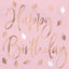 Blush Birthday Beverage Napkins (x16u)