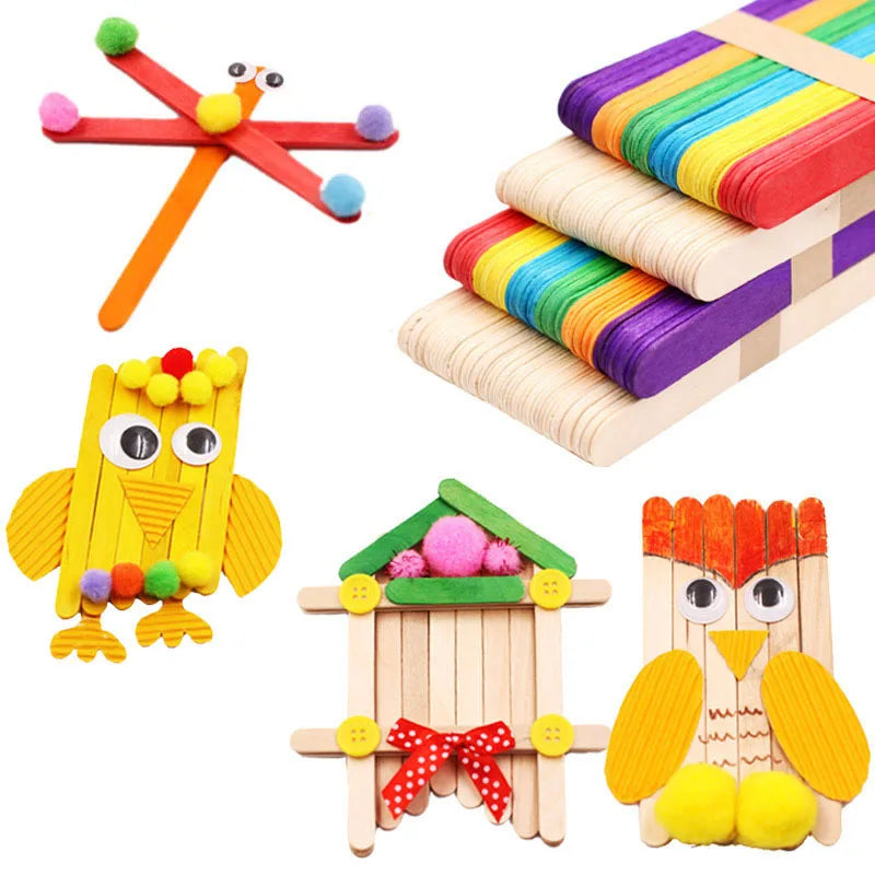Wood Sticks 4.5" Natural (x100u)