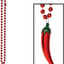 Beads Chili Pepper Medallion Mexico (x1u)