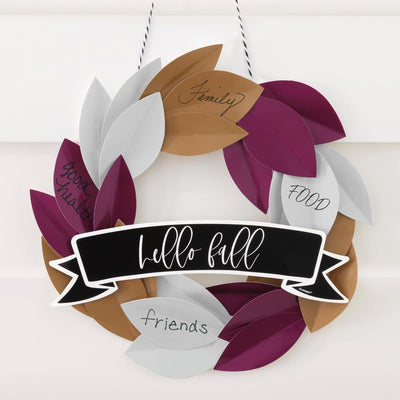 Modern Thanksgiving DIY Paper Wreath Kit (1u)
